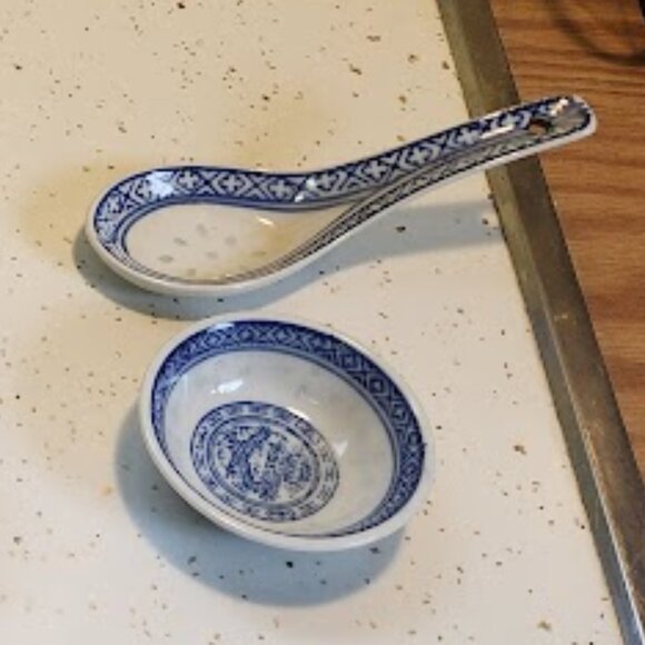 Vintage Bowl & Spoon Set - Picture 1 of 2